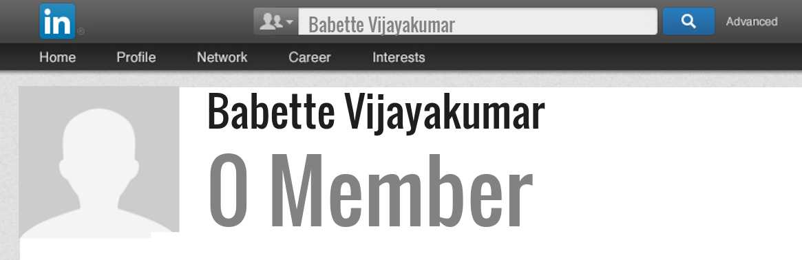 Babette Vijayakumar linkedin profile