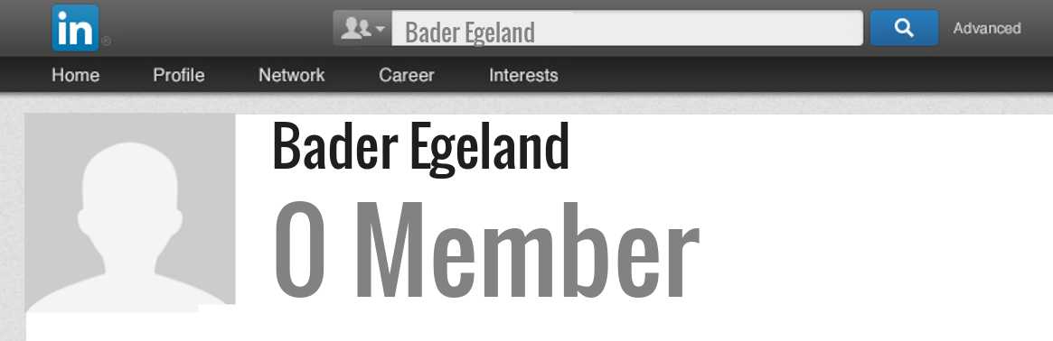 Bader Egeland linkedin profile