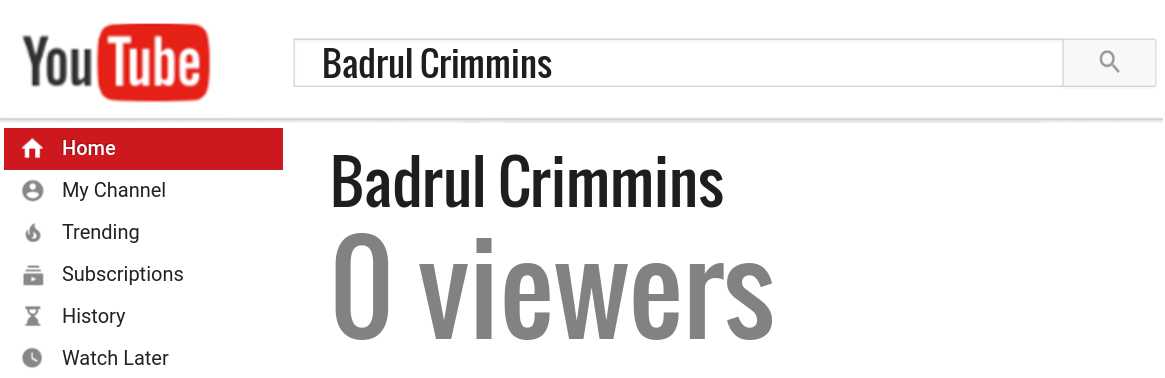 Badrul Crimmins youtube subscribers