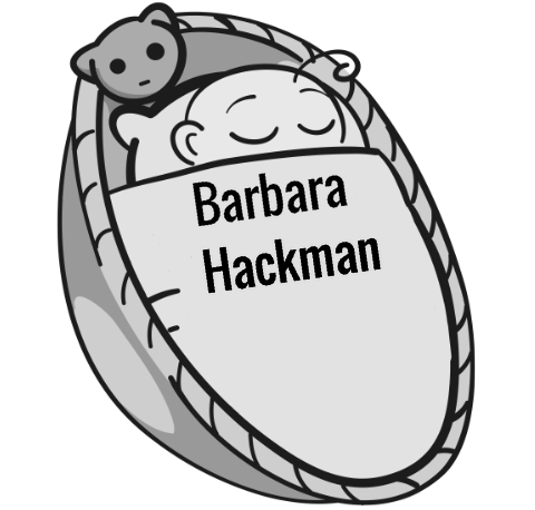Barbara Hackman sleeping baby