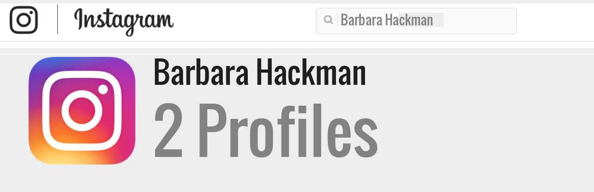 Barbara Hackman instagram account