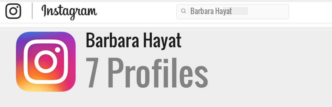 Barbara Hayat instagram account