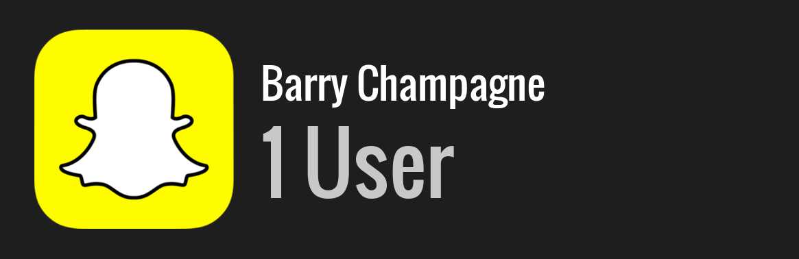 Barry Champagne snapchat