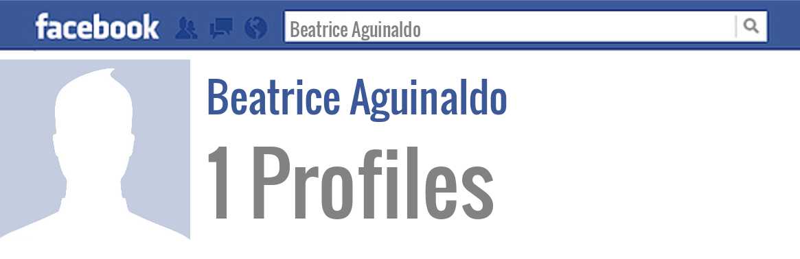 Beatrice Aguinaldo facebook profiles