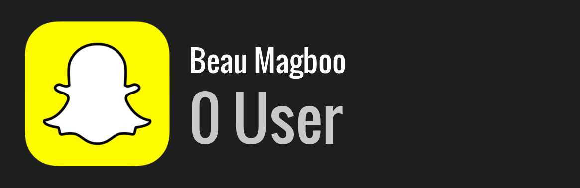 Beau Magboo snapchat