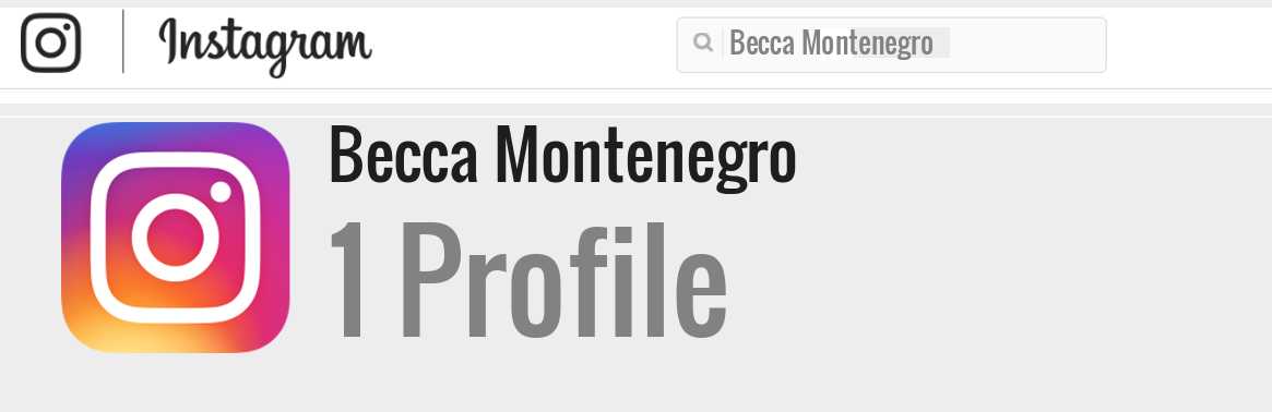 Becca Montenegro instagram account