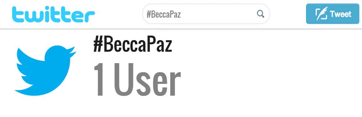 Becca Paz twitter account