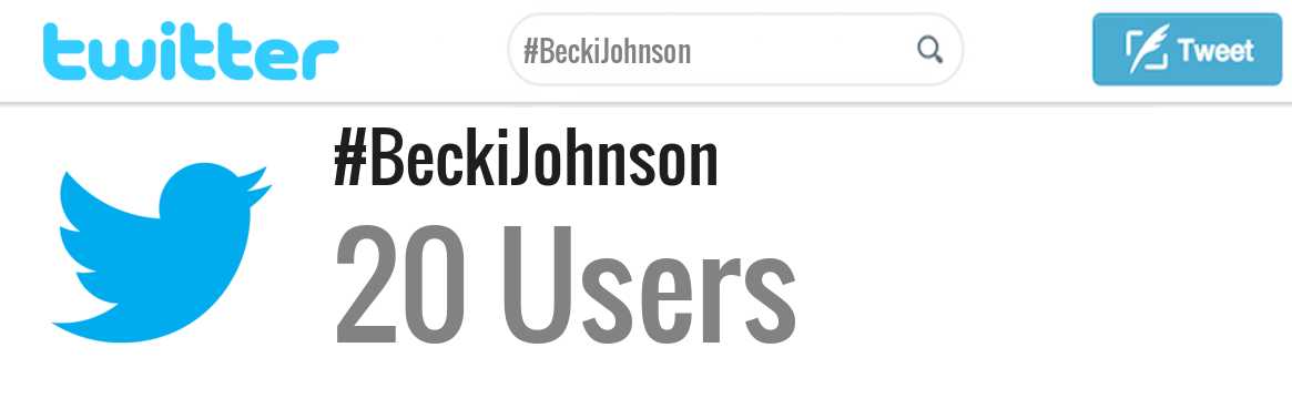 Becki Johnson twitter account
