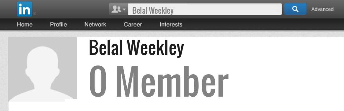 Belal Weekley linkedin profile