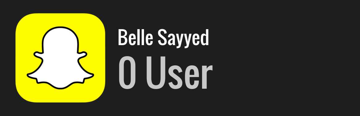 Belle Sayyed snapchat