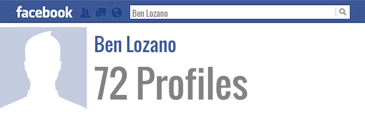 Ben Lozano facebook profiles