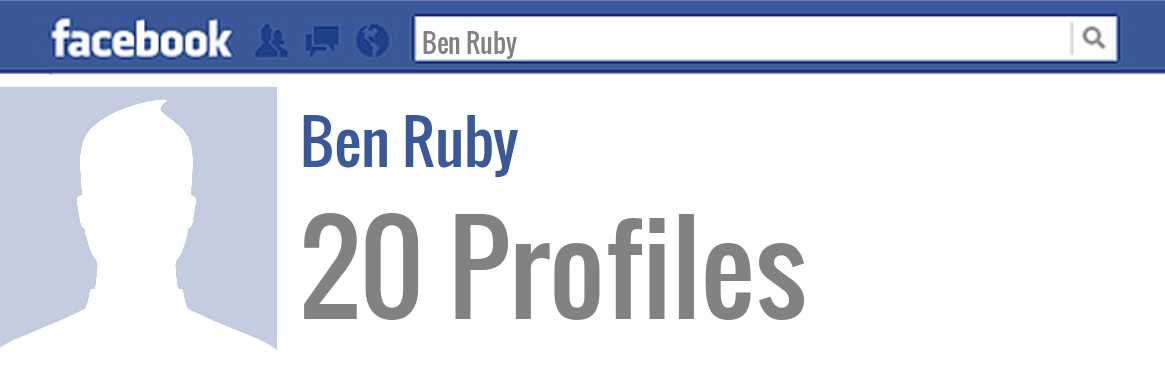 Ben Ruby facebook profiles