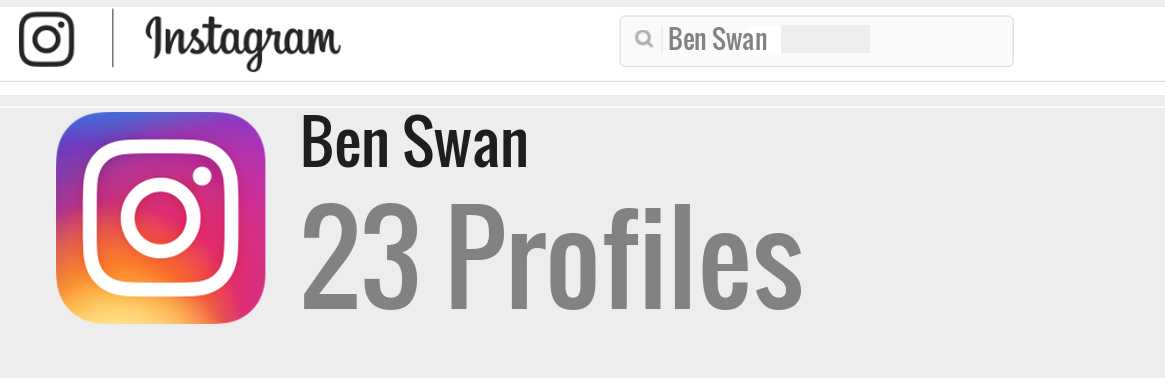 Ben Swan instagram account