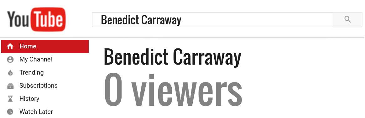 Benedict Carraway youtube subscribers