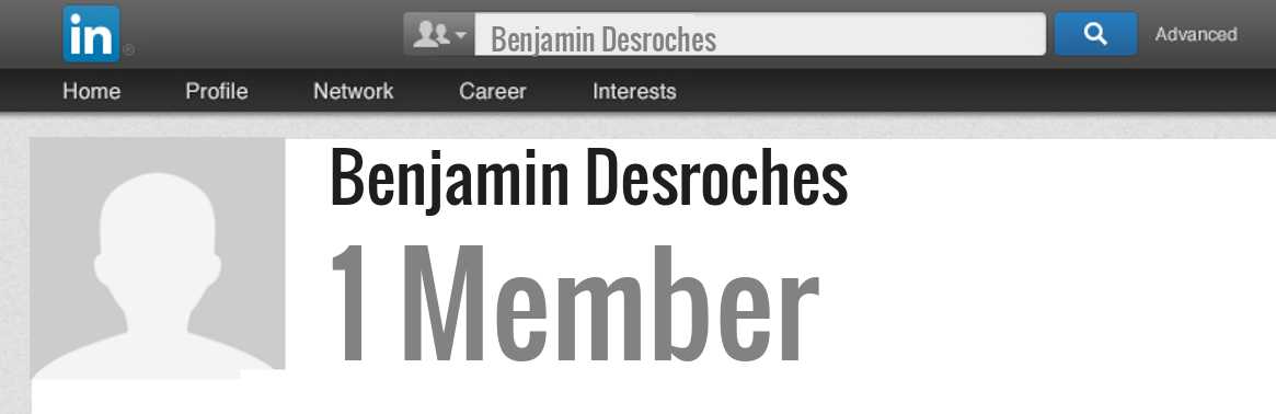 Benjamin Desroches linkedin profile