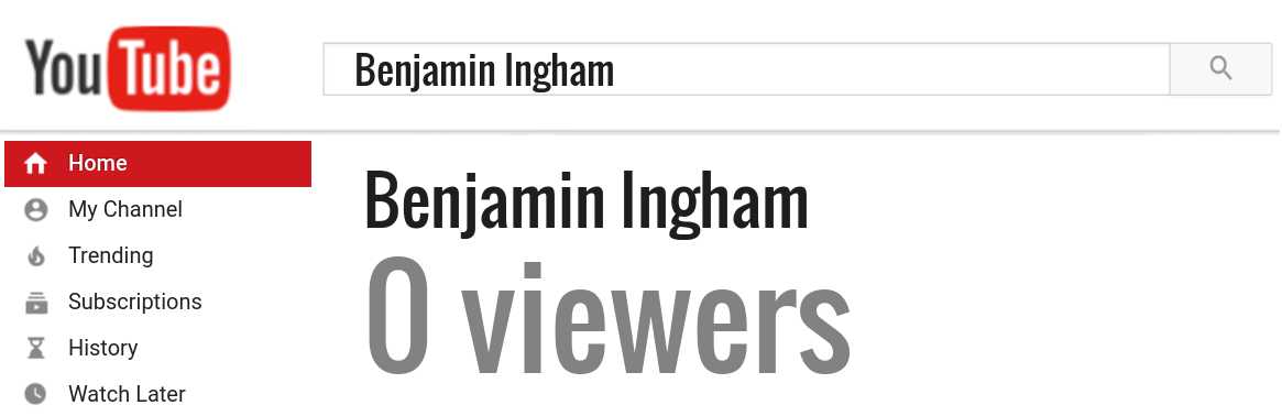 Benjamin Ingham youtube subscribers