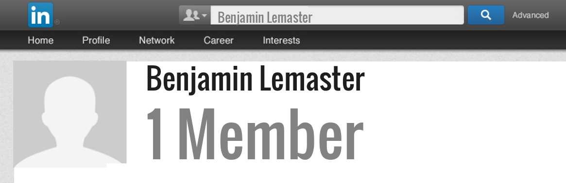 Benjamin Lemaster linkedin profile