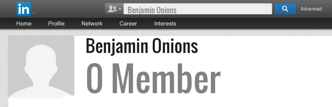 Benjamin Onions linkedin profile