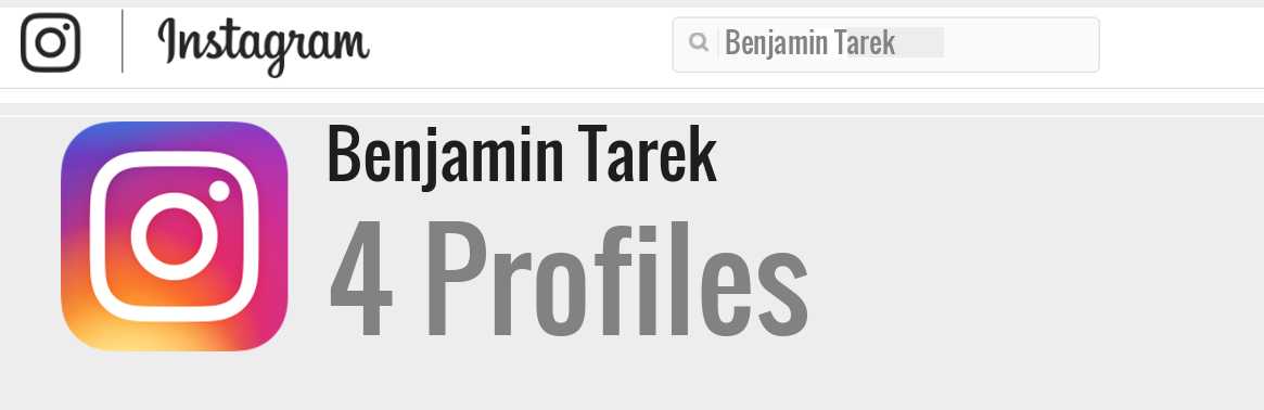 Benjamin Tarek instagram account