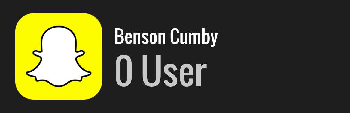 Benson Cumby snapchat