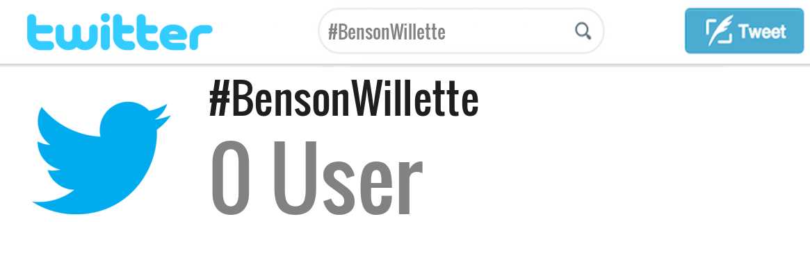 Benson Willette twitter account