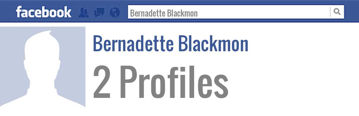 Bernadette Blackmon facebook profiles