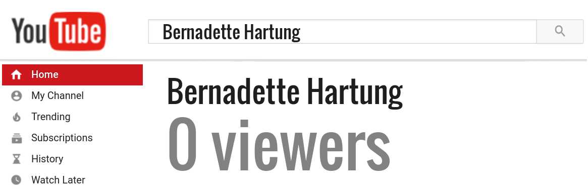 Bernadette Hartung youtube subscribers