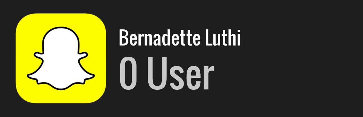 Bernadette Luthi snapchat