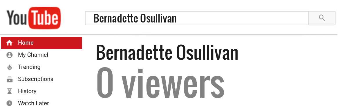 Bernadette Osullivan youtube subscribers