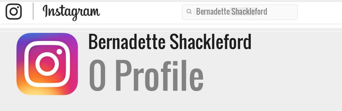 Bernadette Shackleford instagram account