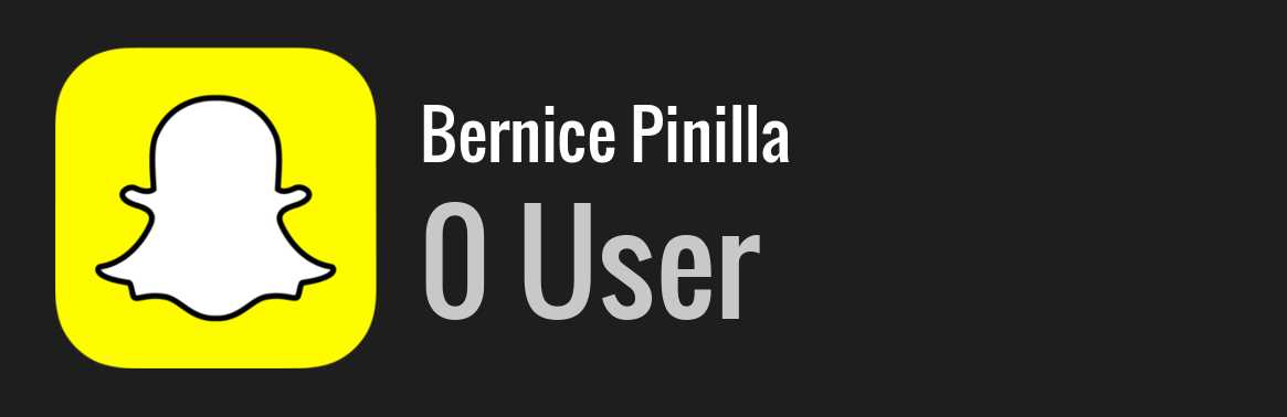 Bernice Pinilla snapchat