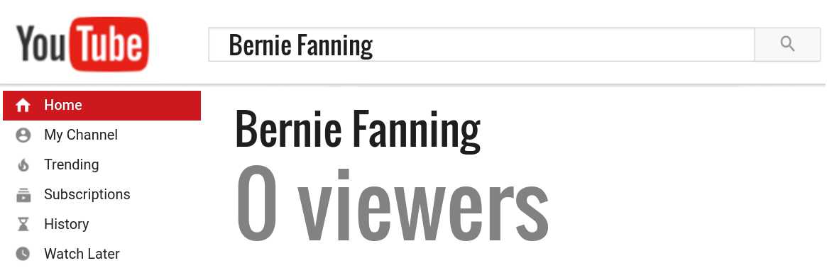 Bernie Fanning youtube subscribers