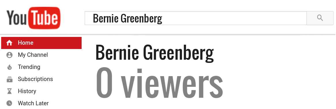 Bernie Greenberg youtube subscribers