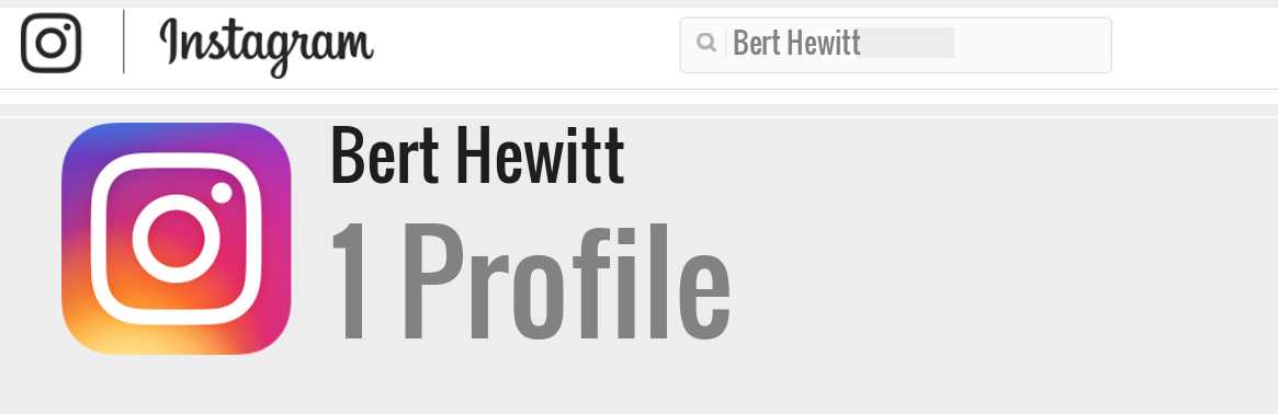 Bert Hewitt instagram account