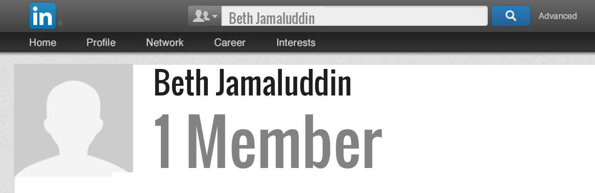 Beth Jamaluddin linkedin profile