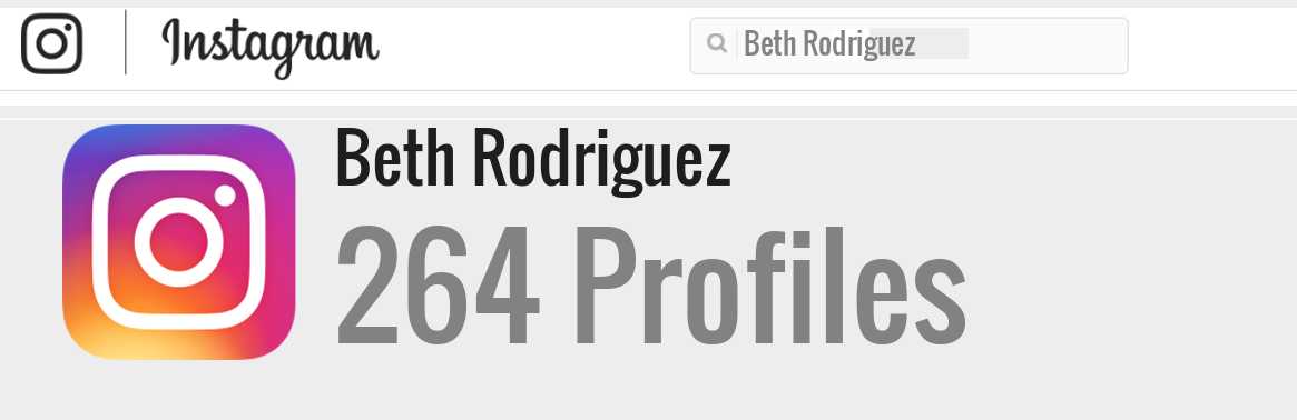 Beth Rodriguez instagram account