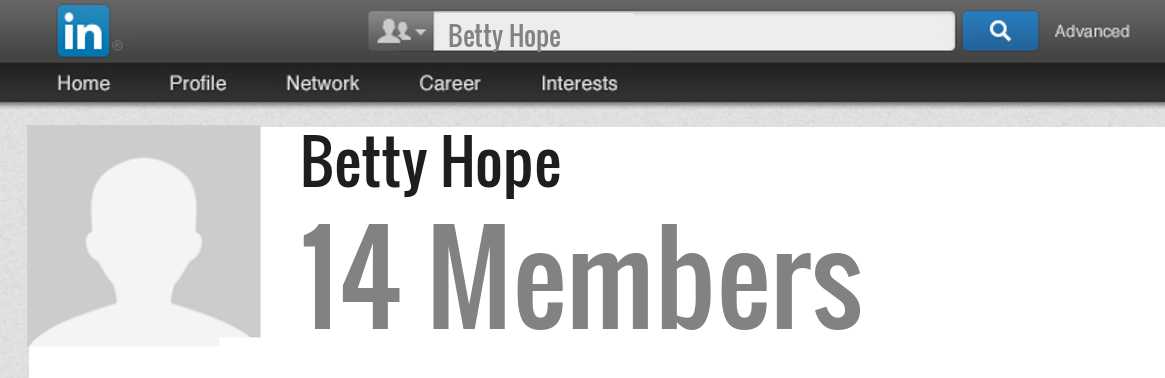 Betty Hope linkedin profile