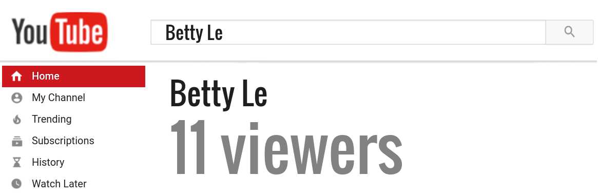 Betty Le youtube subscribers