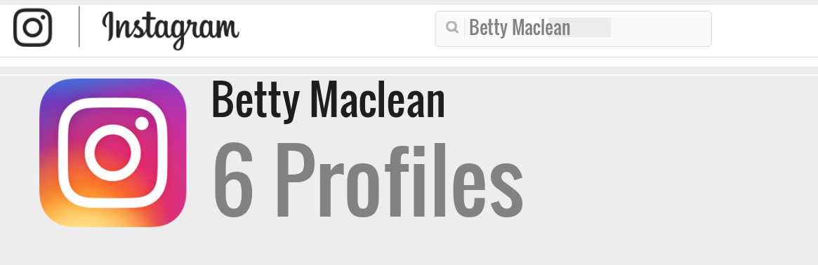 Betty Maclean instagram account