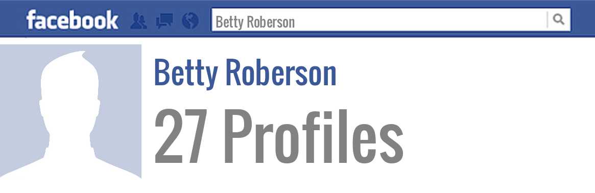 Betty Roberson facebook profiles