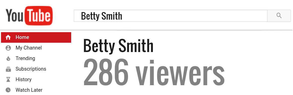 Betty Smith youtube subscribers