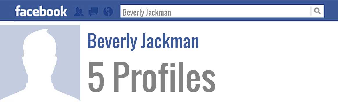Beverly Jackman facebook profiles
