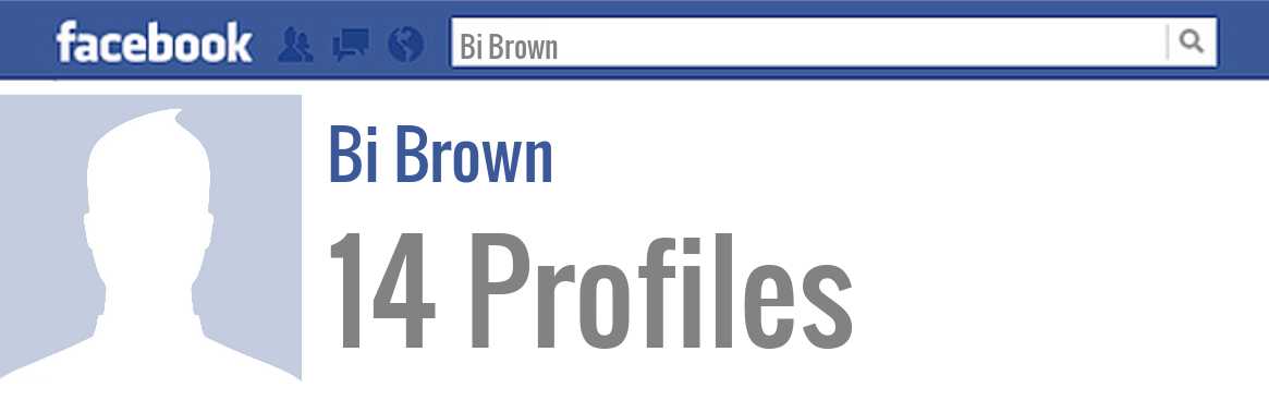 Bi Brown facebook profiles