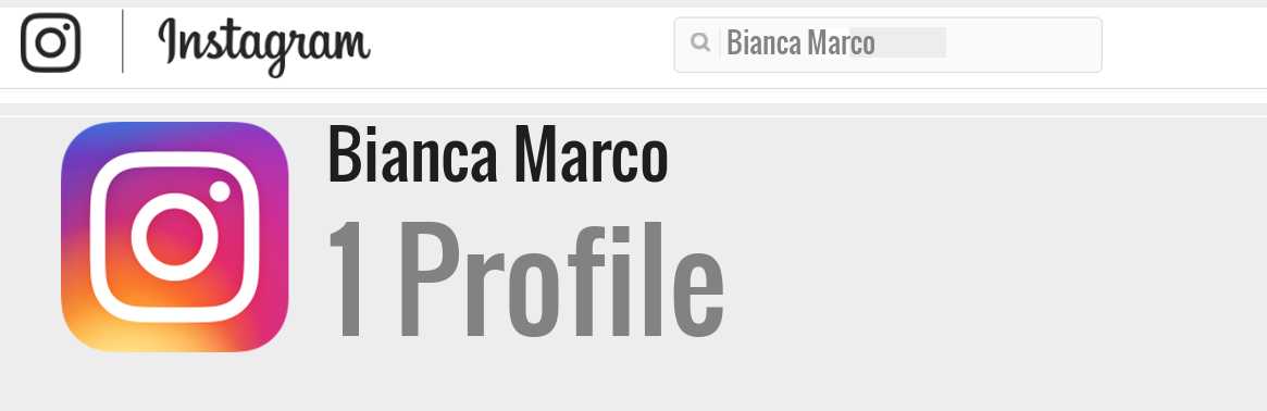 Bianca Marco instagram account