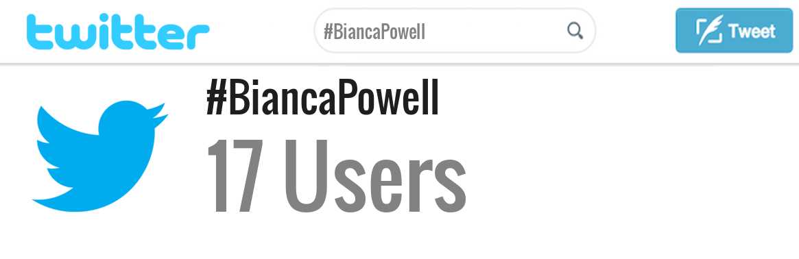 Bianca Powell twitter account