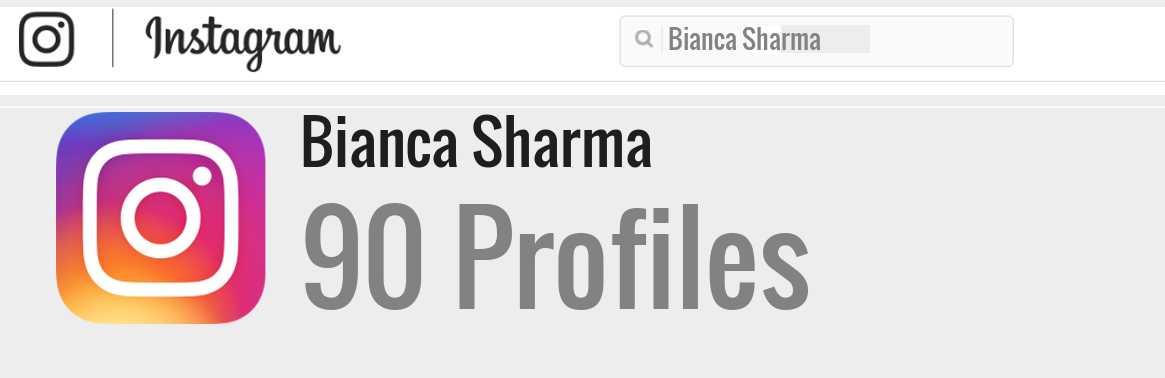 Bianca Sharma instagram account
