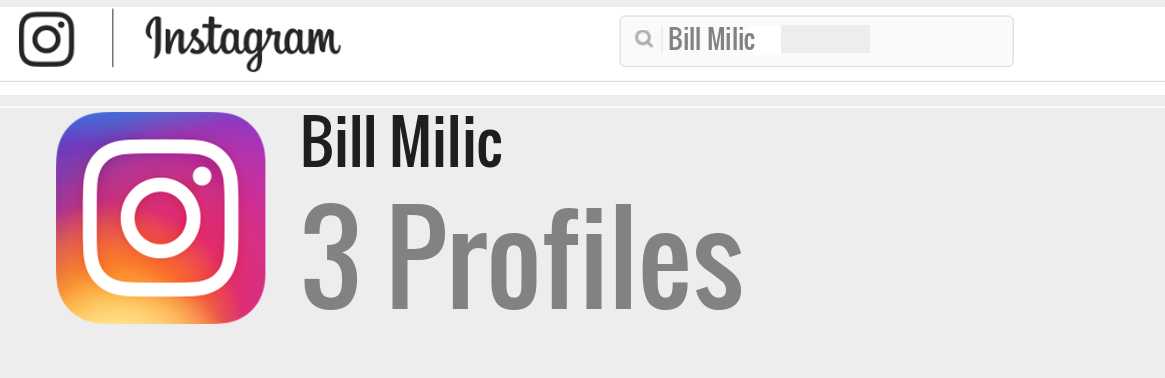 Bill Milic instagram account