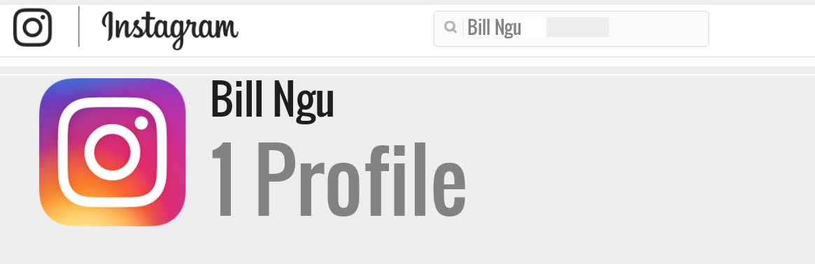 Bill Ngu instagram account