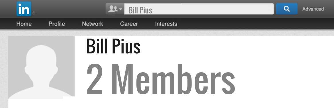 Bill Pius linkedin profile