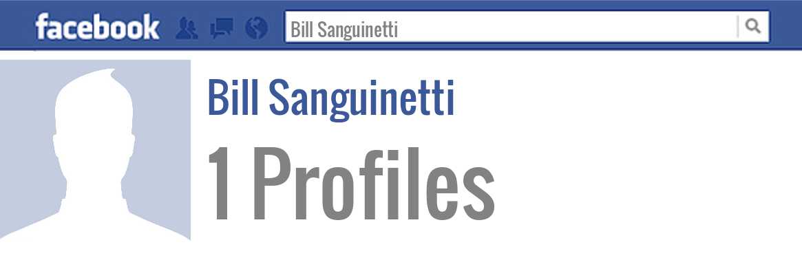 Bill Sanguinetti facebook profiles